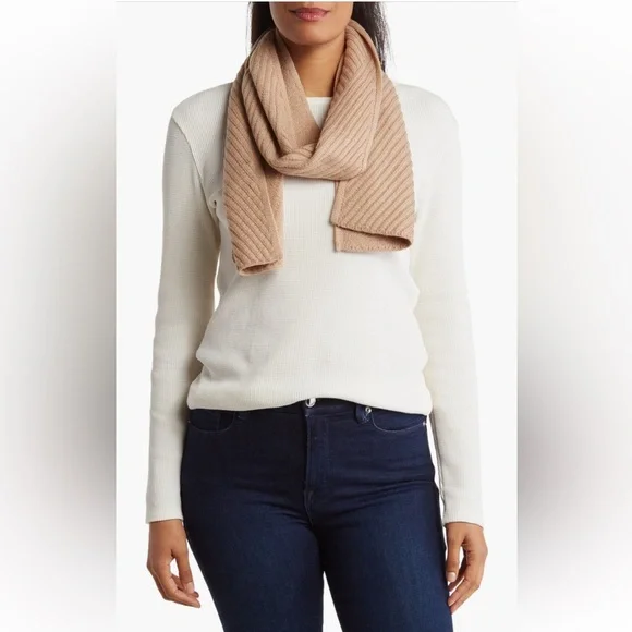 AllSaints Rib Pattern Scarf - Picture 1 of 4